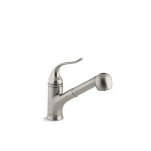 KOHLER Coralais Pull-Out Kitchen Sink Faucet - 1-Handle - Brushed Nickel