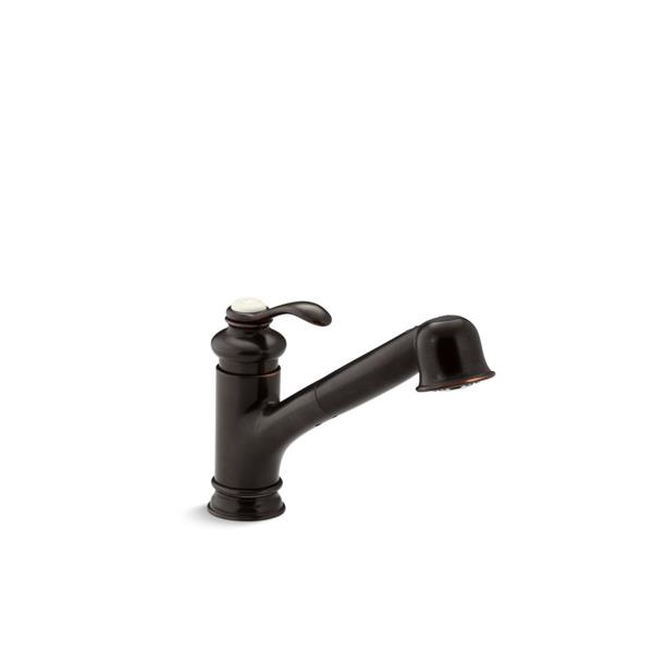 KOHLER Fairfax Pull-Out Kitchen Sink Faucet - 1-Handle - Oil-Rubbed Bronze