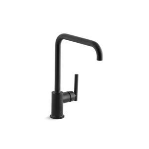 KOHLER Purist High-Arc Single Handle Kitchen Sink Faucet - Matte Black