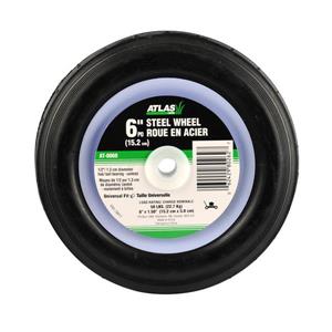 Atlas Replacement Steel Lawn Mower Wheel - Centered Ball Bearing Hub - 6-in