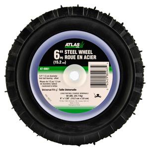 Atlas Replacement Steel Lawn Mower Wheel - 6-in