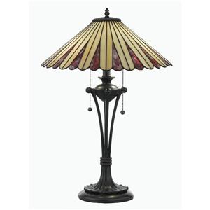 Lampe de table style Tiffany de Fine Art Lighting , verre, 24 po, bronze antique