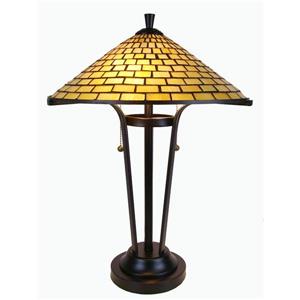 Lampe de table contemporaine style Tiffany de Fine Art Lighting , verre, 24 po, bronze