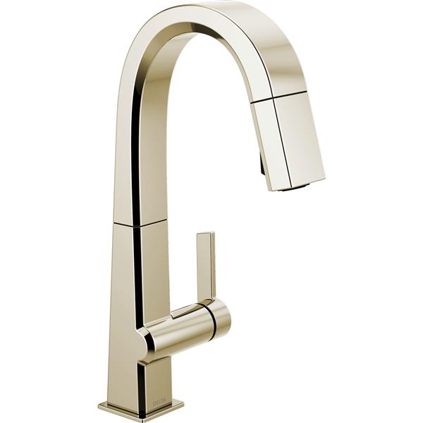 Delta Pivotal Bar and Prep Faucet - 14.31-in. - 1-Handle - Polished Nickel