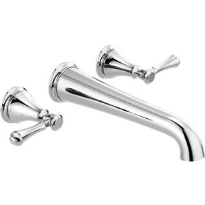 Delta Cassidy Wall Mount Bathtub Faucet - 13.25-in. - Chrome