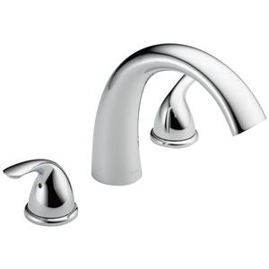 Delta Classic Deck Mount Roman Tub Faucet - 8.13-in. - Chrome