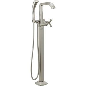 Delta Stryke Freestanding Bathtub Faucet - 9.72-in. - Stainless Steel