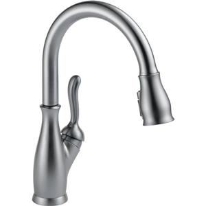 Robinet de cuisine Delta Leland, 14,88 po, 1 poignée, inox arctique