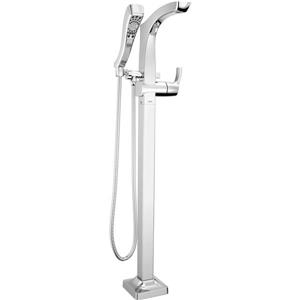 Robinet de bain autoportant Delta Tesla, 10,5 po, chrome