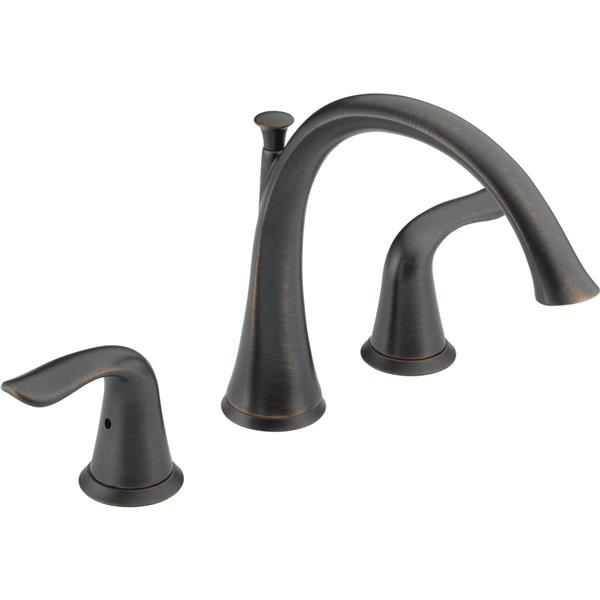 Delta Lahara Deck Mount Roman Tub Faucet - 9.25-in. - Venetian Bronze