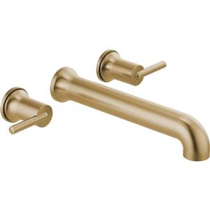 Delta Trinsic Wall Mount Bathtub Faucet - 12.9-in. - Champagne Bronze