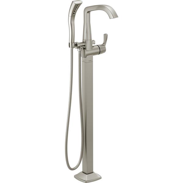 Delta Stryke Freestanding Bathtub Faucet - 9.72-in. - Stainless Steel