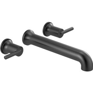 Delta Trinsic Wall Mount Bathtub Faucet - 12.9-in. - Matte Black