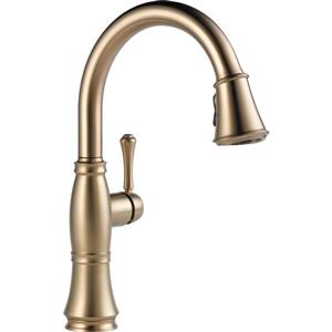 Robinet de cuisine Delta Cassidy, 15,5 po, 1 poignée, champagne bronze