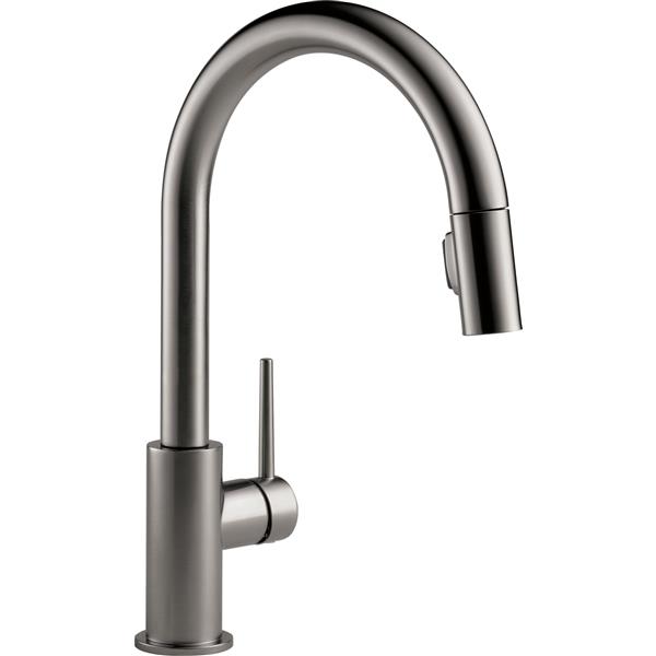 Delta Trinsic Kitchen Faucet - 15.69-in. - 1-Handle - Black Stainless