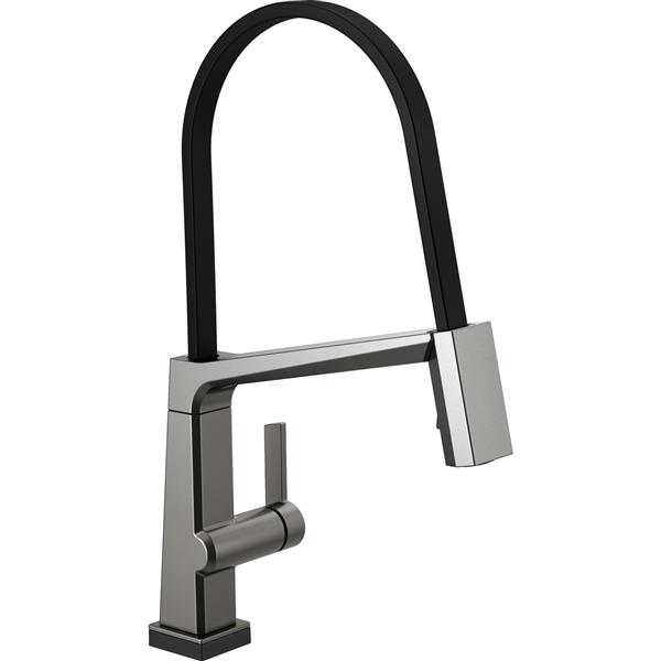 Delta Pivotal Kitchen Faucet - 19.06-in. - 1-Handle - Black Stainless