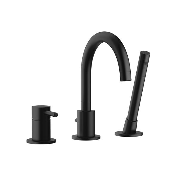 A&E Bath & Shower Oxford Matte Black Deck Mount Faucet