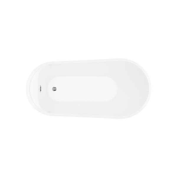 Bain autoportant Paris de A&E Bath & Shower, 59 po, blanc