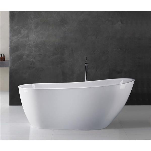 A&E Bath and Shower Riviera Freestanding Bathtub - 67-in - White