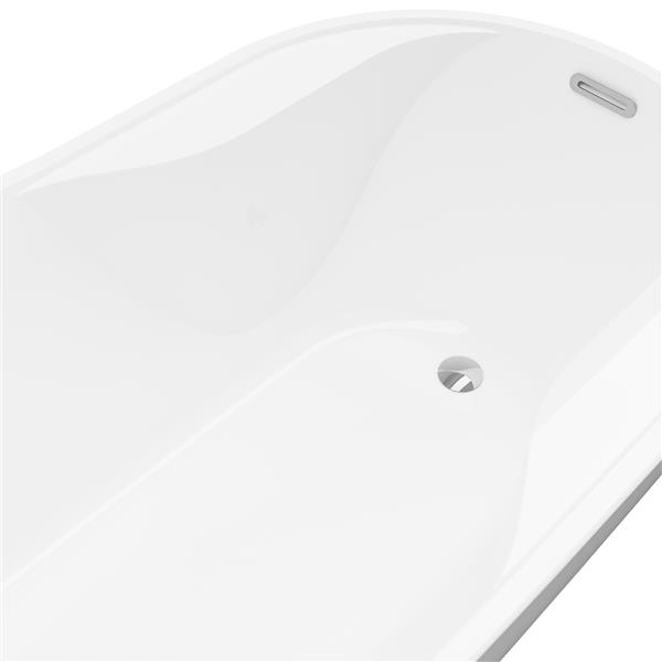 A&E Bath & Shower Miami Freestanding Bathtub - 59-in - White