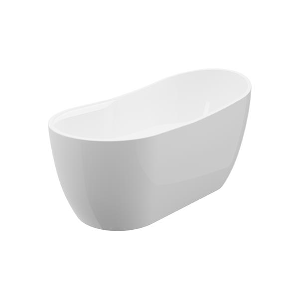 A&E Bath & Shower Miami Freestanding Bathtub - 59-in - White