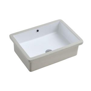 A&E Bath & Shower Isla Undermount Ceramic Basin Sink, Glossy White