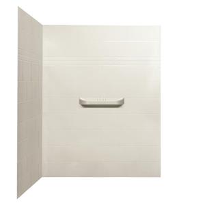 Murs de douche en acrylique Laila de A&E Bath & Shower, 60 po x 36 po, blanc