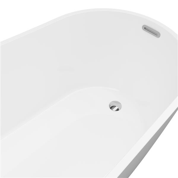 Bain autoportant Riviera de A&E Bath & Shower, 59 po, blanc