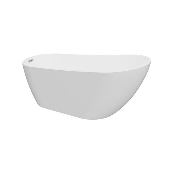 Bain autoportant Riviera de A&E Bath & Shower, 59 po, blanc