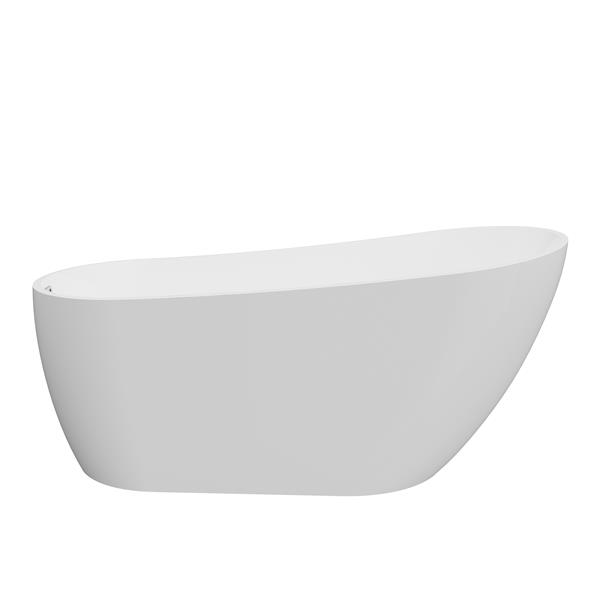 Bain autoportant Riviera de A&E Bath & Shower, 59 po, blanc