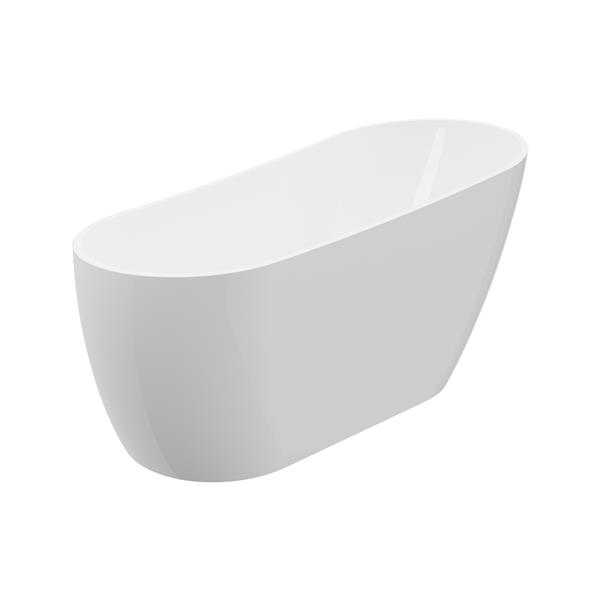 Bain autoportant Riviera de A&E Bath & Shower, 59 po, blanc