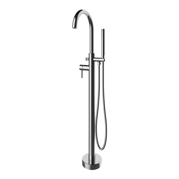 A&E Bath & Shower Milan Freestanding Faucet - Round Spout - Chrome