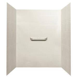 Murs de douche en acrylique Alexa de A&E Bath & Shower, 60 po x 36 po, blanc