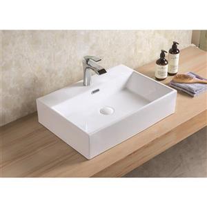 Vasque Xander de A&E Bath and Shower, céramique, blanc