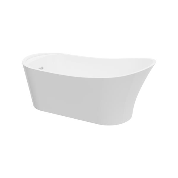 A&E Bath & Shower Paris  Freestanding Bathtub - 67-in - White