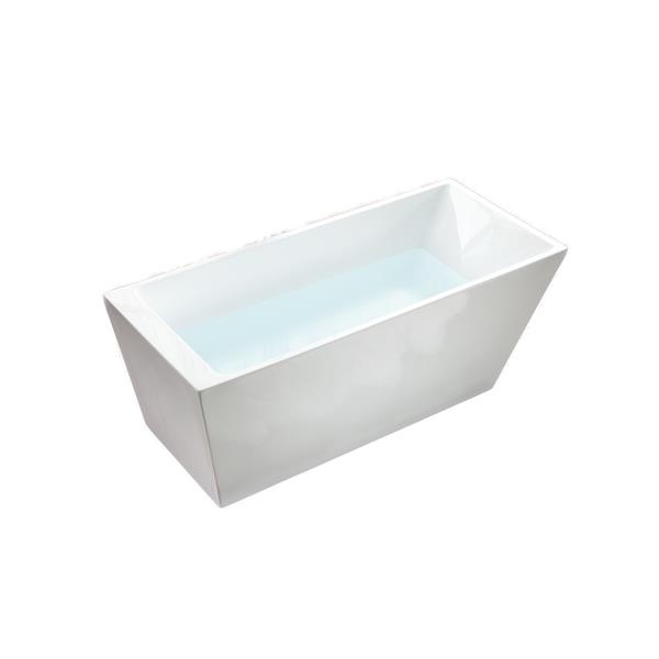 A&E Bath & Shower Boston Freestanding Bathtub - 59-in - White