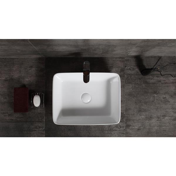 Lavabo sous comptoir Mia de A&E Bath & Shower, blanc lustré