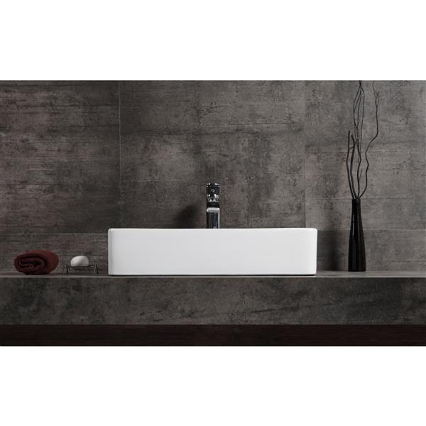 Lavabo sous comptoir Mia de A&E Bath & Shower, blanc lustré