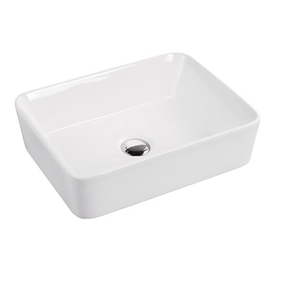 Lavabo sous comptoir Mia de A&E Bath & Shower, blanc lustré