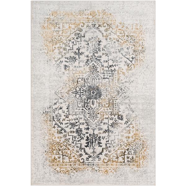 Surya Aisha Updated Traditional Area Rug - 5-ft 3-in x 7-ft 3-in - Rectangular - Charcoal