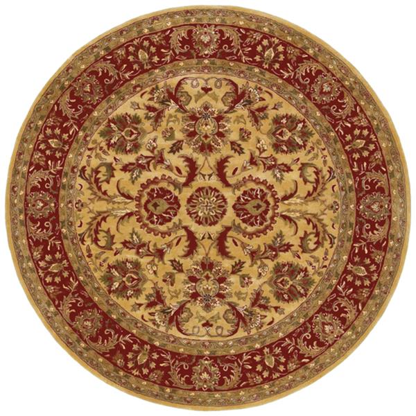 Surya Ancient Treasures Traditional Area Rug - 8-ft - Round - Burgundy ...