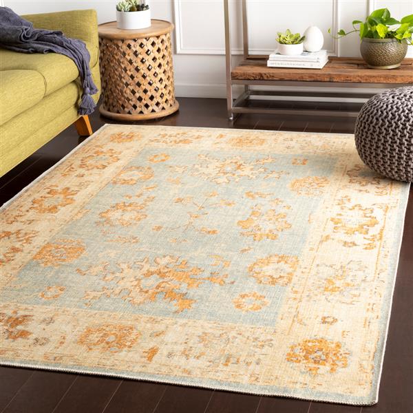 Surya Amelie Updated Traditional Area Rug - 7-ft 10-in x 10-ft 3-in - Rectangular - Aqua