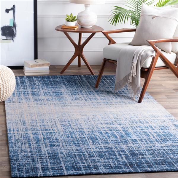 Surya Amterdam Solid Area Rug - 5-ft  x 7-ft 6-in  - Rectangular - Navy