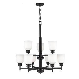 Millenium Lighting Burbank 9-Light Chandelier - Matte Black