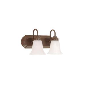 Millenium Lighting 2-Light Vanity Light With Faux Alabaster Glass - Bronze