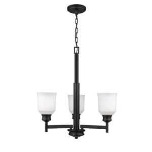 Millenium Lighting Burbank 3-Light Chandelier - Matte Black
