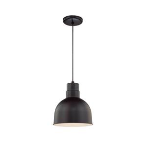 Millenium Lighting R Series 1-Light Cord Hung Pendant Light - 10-in - Satin Black