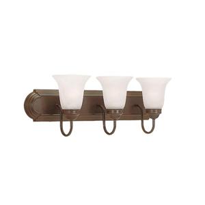 Millenium Lighting 3-Light Vanity Light With Faux Alabaster Glass - Bronze