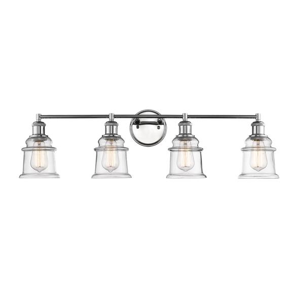 Millenium Lighting 4-Light Vanity Light With Clear Glass - Chrome