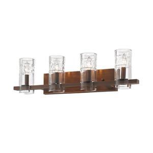 Millenium Lighting Tulsa 4-Light Vanity Light With Clear Glass - Rubbed Bronze